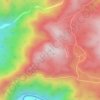 仰天湖 topographic map, elevation, terrain