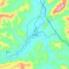 梅城镇 topographic map, elevation, terrain