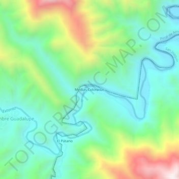 Medias Coloradas topographic map, elevation, terrain