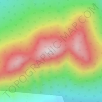 西土山 topographic map, elevation, terrain