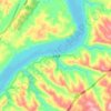 洋渡镇 topographic map, elevation, terrain