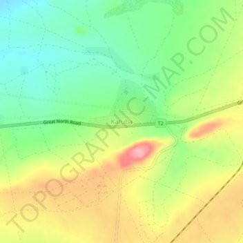 Katuba topographic map, elevation, terrain