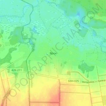 Ярок topographic map, elevation, terrain