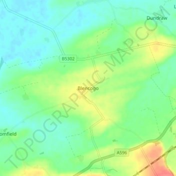 Blencogo topographic map, elevation, terrain