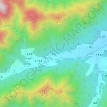 岩边 topographic map, elevation, terrain