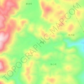 花莲 topographic map, elevation, terrain