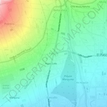 Falsuri topographic map, elevation, terrain