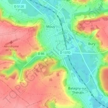 Fourneaux topographic map, elevation, terrain