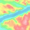 Nile 6th. Cataract topographic map, elevation, terrain