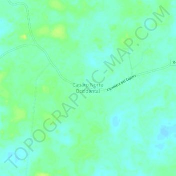 Caparo Norte Occidental topographic map, elevation, terrain