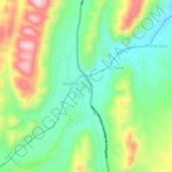 Cazon topographic map, elevation, terrain