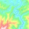 关坝村 topographic map, elevation, terrain