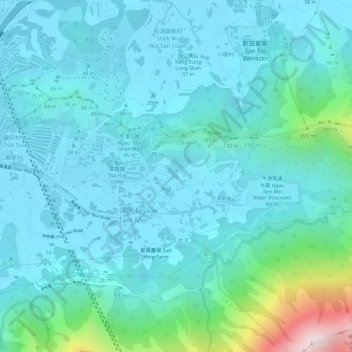 風吹羅帶 topographic map, elevation, terrain