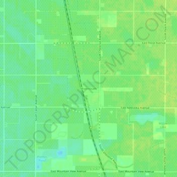 Monmouth topographic map, elevation, terrain