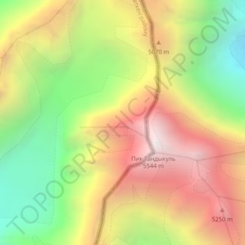 Alay Mountains topographic map, elevation, terrain