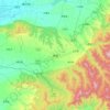 绛县 topographic map, elevation, terrain