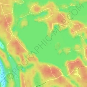 Clear Lake topographic map, elevation, terrain