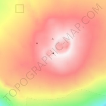 Mount Erebus topographic map, elevation, terrain