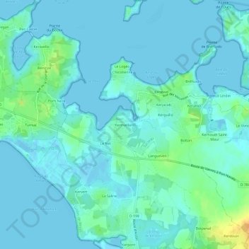 Kermaillard topographic map, elevation, terrain