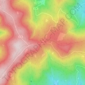 La Rothlach topographic map, elevation, terrain