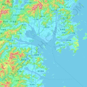 长屿 topographic map, elevation, terrain