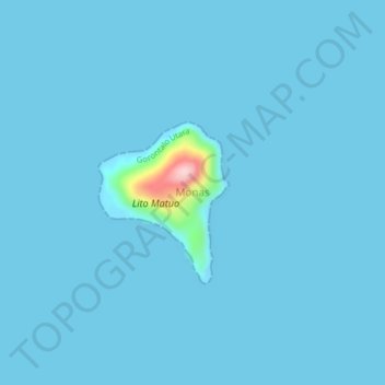 Monas topographic map, elevation, terrain