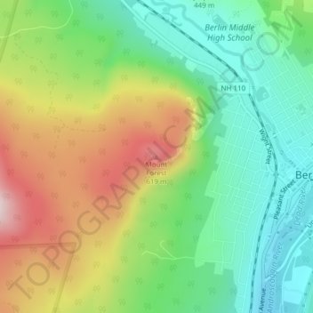 Mount Forest topographic map, elevation, terrain