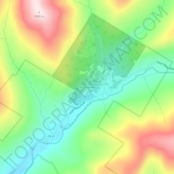 Frost Valley topographic map, elevation, terrain