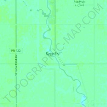 Rosenhoff topographic map, elevation, terrain