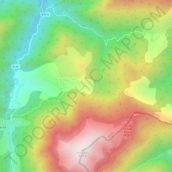 Portillon topographic map, elevation, terrain