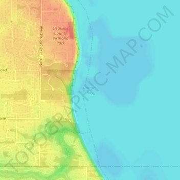 Donges Bay topographic map, elevation, terrain