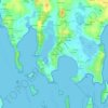 Locmiquel topographic map, elevation, terrain