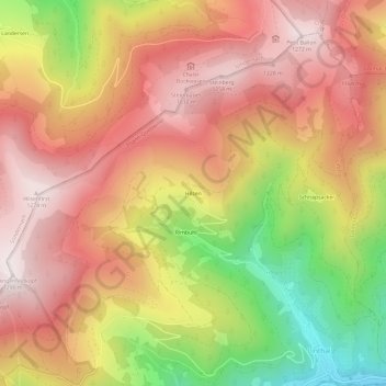 Hilsen topographic map, elevation, terrain