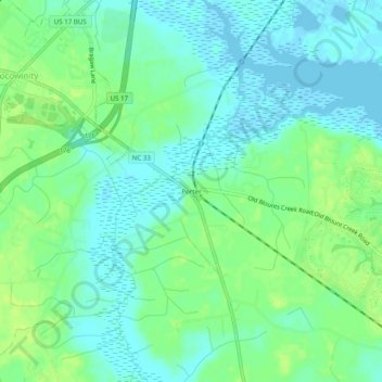 Porter topographic map, elevation, terrain