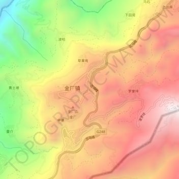 小罗家坪 topographic map, elevation, terrain