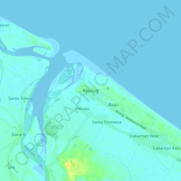 Abulug topographic map, elevation, terrain