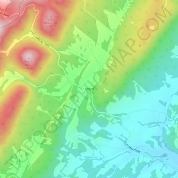 Kessel topographic map, elevation, terrain