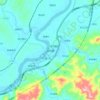 蓝口镇 topographic map, elevation, terrain