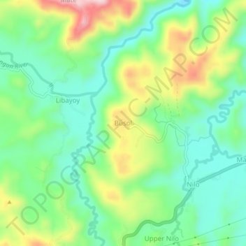 Busol topographic map, elevation, terrain