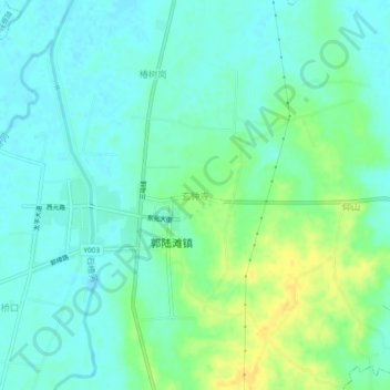 玄钟寺村 topographic map, elevation, terrain