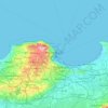 Algiers topographic map, elevation, terrain