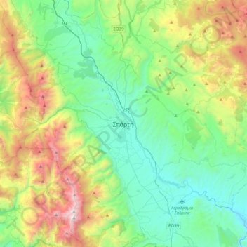 Sparta topographic map, elevation, terrain