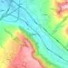 霸陵乡 topographic map, elevation, terrain