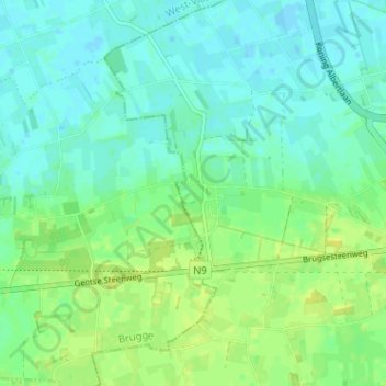 Donk topographic map, elevation, terrain