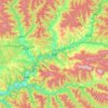 凤县 topographic map, elevation, terrain