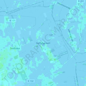 Delfshausen topographic map, elevation, terrain