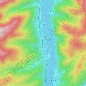Willendorf topographic map, elevation, terrain