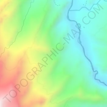 Cuatro Esquinas topographic map, elevation, terrain