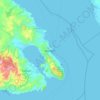 Mytilene topographic map, elevation, terrain