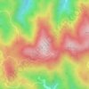 华顶山 topographic map, elevation, terrain